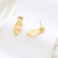 Gold-plated irregular geometric stud earring DIY components for jewelry making - Golden Irregular Flow Style (16#)