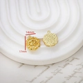 Makroaufnahme: 14x17mm Gold-Wassermann-Münzanhänger mit Zirkonia und gehämmerter Kante - Wassermann Relief-Stil (1# Einzelpreis)