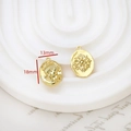 Details von 13x18mm vergoldeten ovalen Anhängern mit Vintage-Porträt und Sternenmuster - Vintage Porträt und Stern Stil (2# Einzelpreis)