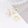 Chiusura per gioielli placcata in oro con zirconi, accessori DIY, 12mm x 7mm - 4#