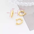 Chiusura per gioielli in rame dorato 14mm con zirconi per collane e bracciali fai-da-te - 5#