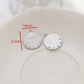 Macro detail of silver vintage evil eye charms with rhinestones for DIY jewelry making - 9# Rhinestone Evil Eye Style (Silver)