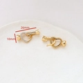 Details des 26mm vergoldeten Herzverschlusses mit Zirkonia für DIY-Schmuckherstellung - 2# Gold Doppelherz Verbinder