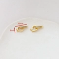 Macro shot showing 20mm gold plated spring clasp with zircon inlay for jewelry DIY - 4# Gold Rhinestone Spring Clasp