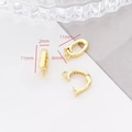 Chiusura ovale in argento S925 per gioielli fai da te, placcata oro con zirconi - 2#