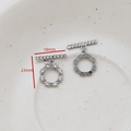 Detailed view of silver heart-shaped toggle clasp with sparkling crystals for jewelry - Heart Wrapped Style