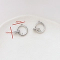Detailed view of silver-plated DIY connectors with zirconia inlay and 20mm diameter size - 13# Silver Round Rhinestone Base Buckle