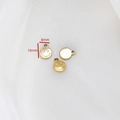 Macro de breloques smiley 8mm plaquées or 14K pour la création de bijoux DIY - Style Rond Smiley