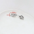 Silver heart-shaped jewelry clasp connector with zircons for DIY jewelry making 18x8mm - 14# Silver Heart Rhinestone Connector