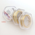 Tres paquetes de alambre de cobre dorado de 0,4 mm para tejer joyas hechas a mano - 0,4 mm
