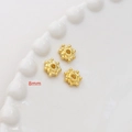Dettaglio di copriperle dorati da 8mm per la creazione di gioielli fai-da-te - Placcato Oro 18K Stile 23
