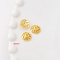 Macro di copriperle a spirale da 8mm in oro per la creazione di gioielli fai-da-te - Placcato Oro 18K Stile 35