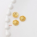 Copriperle a fiore dorate da 9mm per la creazione di gioielli fai da te - Placcato Oro 18K Stile 41