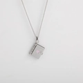 Collana con ciondolo a libro in argento con cuore rosa e incisioni decorative - Farfalla d'argento