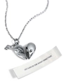 Collana con medaglione a cuore argentato con ciondolo a freccia e catena fine - Medaglione Cuore Argento