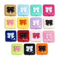 Colorful acrylic square bow beads for DIY crafts in fifteen assorted vibrant colors - Square Bow Bead / Random Color