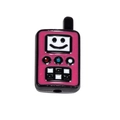 Perla in acrilico rosa a forma di walkie-talkie per catene di telefoni fai-da-te - Nero