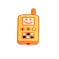 Perlina in acrilico giallo a forma di walkie-talkie con smiley per catene fai-da-te - Arancione