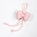 Pink checkered bow phone lanyard with woven strap and handcrafted sweet style ribbon - Pink Solid Color Style