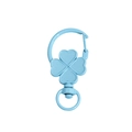 Gancio portachiavi a quadrifoglio azzurro in lega per componenti accessori fai da te - Quadrifoglio / Blu