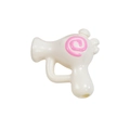 Cartoon hairdryer resin charm in white and pink for DIY jewelry and crafts making - White