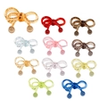 Colorful translucent bow-knot charms in eleven gradient colors for DIY jewelry making - Transparent Double Knot Bowknot