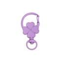 Moschettone a trifoglio viola in lega per portachiavi fai-da-te e ciondoli borsa - Quadrifoglio / Viola