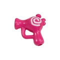Graziosa perla a mini pistola ad acqua rosa con spirale bianca e fiocco per gioielli fai da te - Rosa Rossa