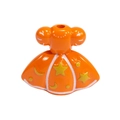 DIY Orange Prinzessinnenkleid Perle aus Acryl mit Goldsternen für die Schmuckherstellung - Lackiert - Orange