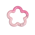 Pink gradient flower-shaped alloy spring clasp for DIY keychain and jewelry - Gradient Pink and Rose Red