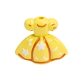 Yellow acrylic princess dress bead accessory with star and moon patterns for DIY crafts - Lacquer Deep Yellow
