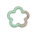 Mintgrüner Blumen-Karabiner mit Glitzereffekt für kreative DIY-Schlüsselanhänger - Farbverlauf – Smaragdgrün + Milchtee