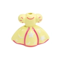 Yellow acrylic princess dress bead with pink trim and star patterns for DIY jewelry - Lacquer Pale Yellow