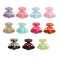 Colorful acrylic princess dress beads with metallic aurora finish for DIY crafts - UV Plating Random Color
