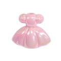 Pink pearlized princess dress acrylic bead for DIY jewelry and phone chain accessories - UV Plating Light Pink