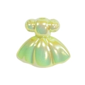 Iridescent yellow-green acrylic princess dress bead for DIY jewelry making - UV Plating Fruit Green