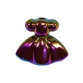 Iridescent acrylic princess dress bead with metallic purple gradient for DIY jewelry making - UV Plating Black
