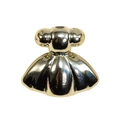 Princess dress shaped gold acrylic bead with mirror finish and hole for DIY jewelry making - UV Plating Gold
