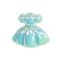 Iridescent blue acrylic princess dress bead with hole for DIY jewelry and phone chain - UV Plating Milky Green