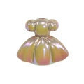 Pink gold princess dress acrylic bead with pearlized luster for DIY jewelry making - UV Plating Light Coffee