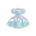 Pearlescent white acrylic princess dress bead with purple luster for DIY jewelry craft - UV Plating Water Blue