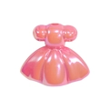 Pink iridescent acrylic princess dress beads for DIY jewelry and phone chain accessories - UV Plating Peach
