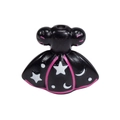 Black acrylic princess dress bead with pink trim and star moon pattern for DIY crafts - Lacquered - Black