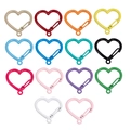 Moschettoni a forma di cuore colorati in lega, 14 colori per portachiavi fai-da-te - Colore Casuale