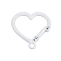Chiusura a molla a forma di cuore bianco in lega con anello per portachiavi fai-da-te - Bianco