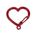 Chiusura a molla rossa a forma di cuore in lega per gioielli DIY e portachiavi - Rosso