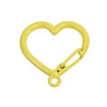 Moschettone giallo a forma di cuore in lega per accessori portachiavi fai-da-te - Giallo