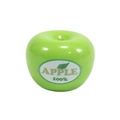 Glossy green apple-shaped acrylic bead with printed letter for DIY keychain jewelry - Apple / Fruit Green