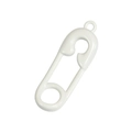 Creative white enamel safety pin alloy pendant for handmade jewelry and DIY keychains - Safety Pin / 10 Pieces Pack / White