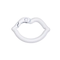 Lip-shaped white painted spring clasp hook for bag charms and DIY jewelry accessories - Lip Spring Clasp / White